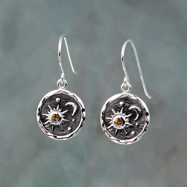 Zon & Maan Boho Oorbellen