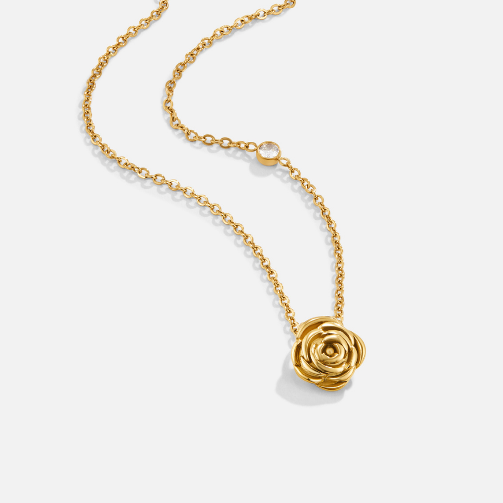 Collier met Gouden Rozenhanger
