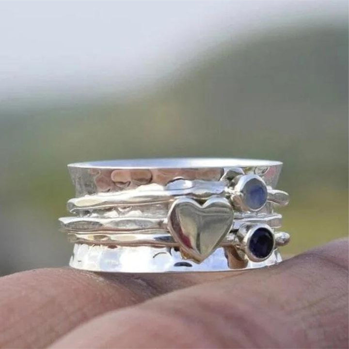 Handgemaakte Hart Spinner Ring
