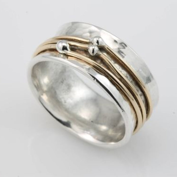 Shine - vintage vergulde zilveren ring