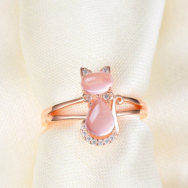 Roségouden kattenring