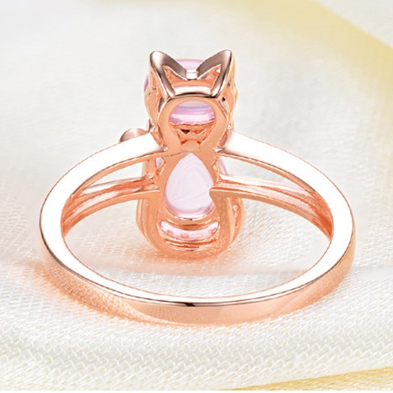 Roségouden kattenring