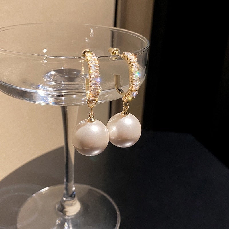 Luxe Parel en Zirkonia Oorbellen