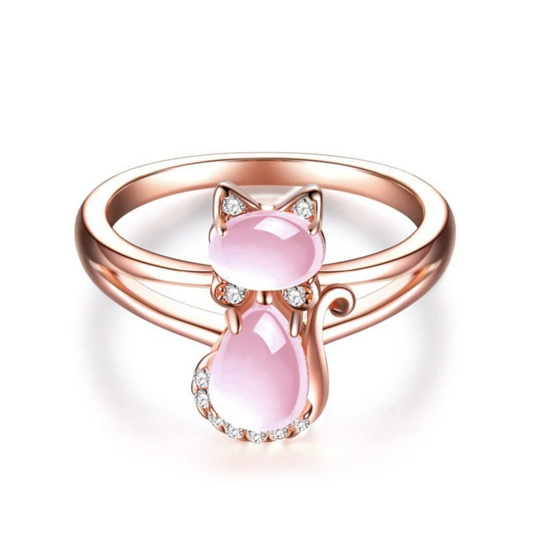 Roségouden kattenring