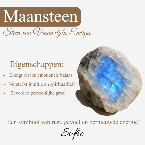 Maansteen uil ketting