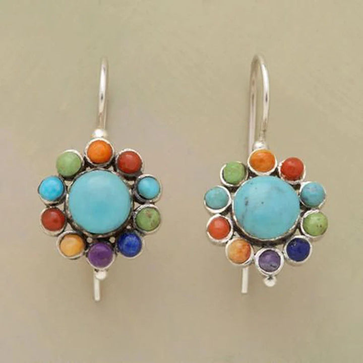 Multikleurige Turquoise Oorbellen