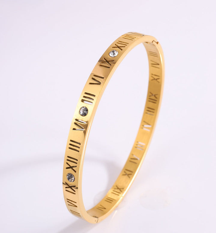 Romeinse Cijfer Titanium Armband