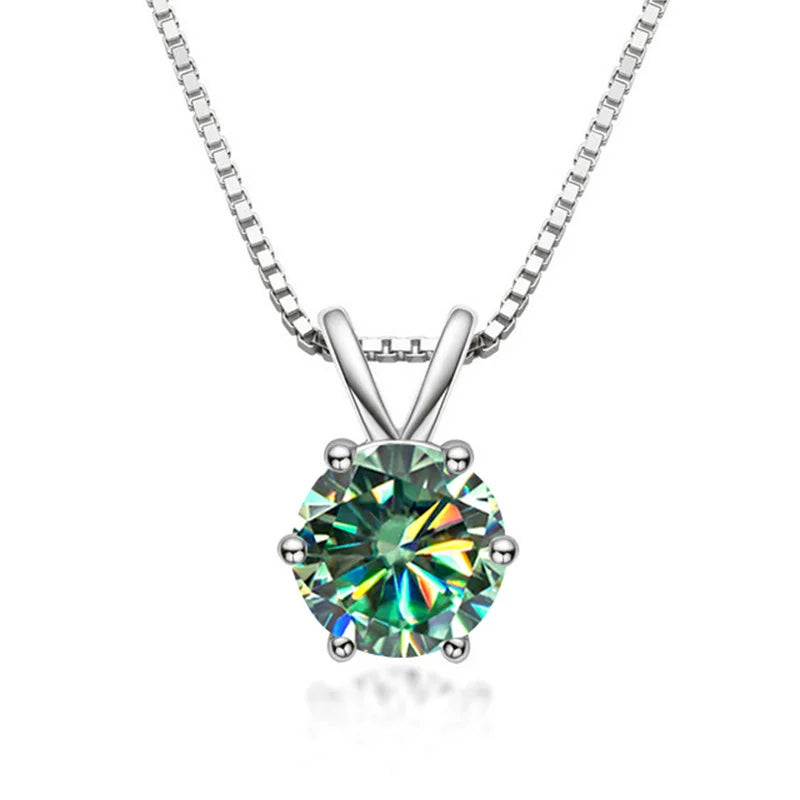 Elegante Solitaire Ketting met Moissanite