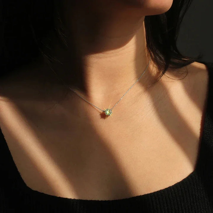 Elegante Solitair-halsketting met kristal