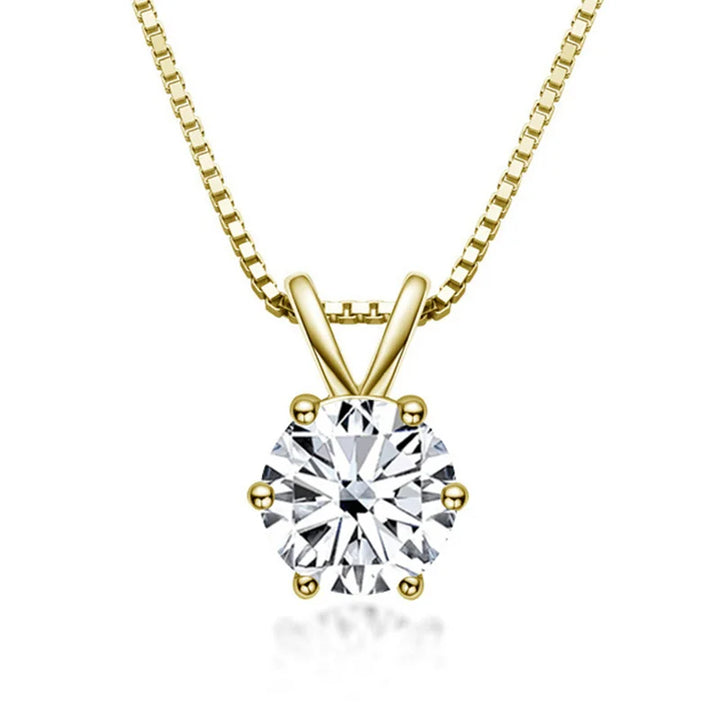 Elegante Solitaire Ketting met Moissanite