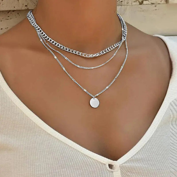 Elegante Halsketting van verguld zilver