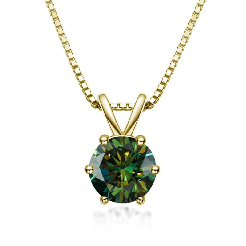 Elegante Solitaire Ketting met Moissanite