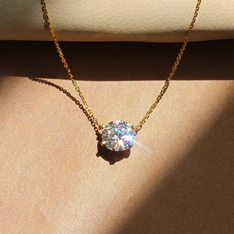 Elegante Solitair-halsketting met kristal
