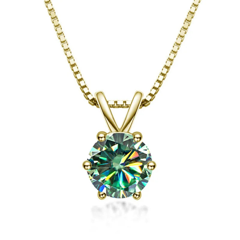 Elegante Solitaire Ketting met Moissanite