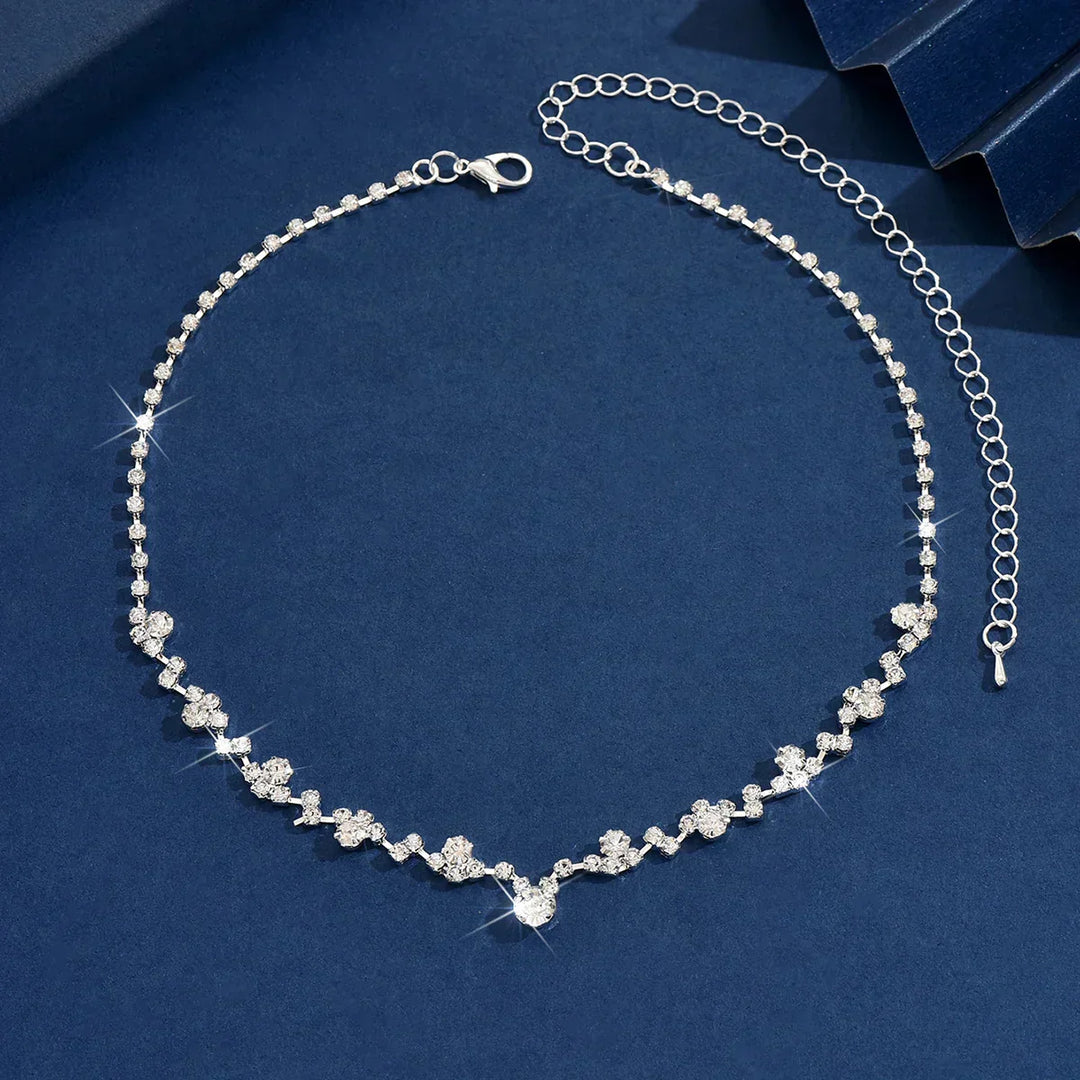 Elegante trouwcollier met diamanten