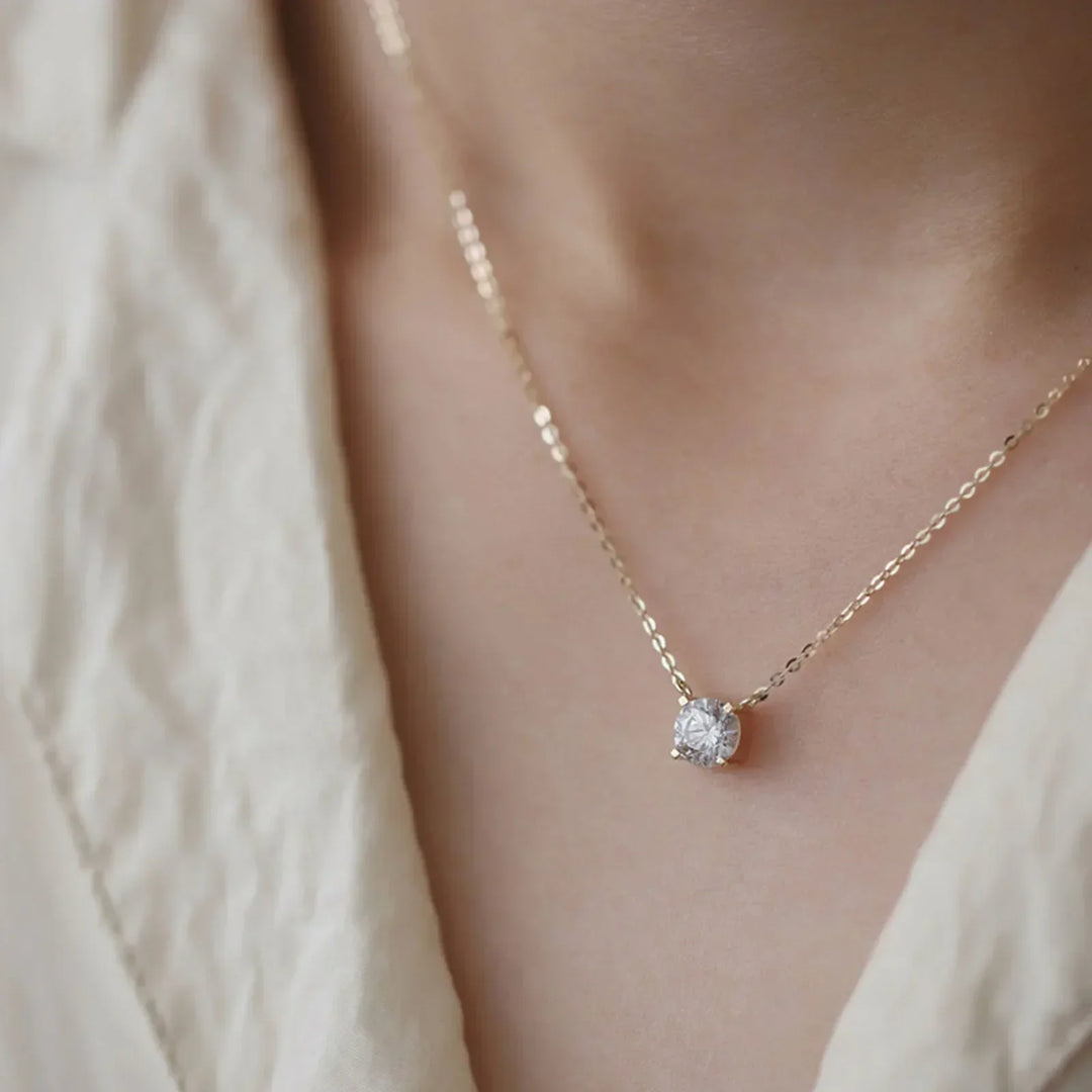Gouden Vergulde Ketting met Zirconia