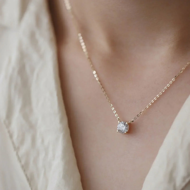 Gouden Vergulde Ketting met Zirconia
