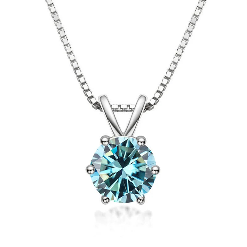 Elegante Solitaire Ketting met Moissanite