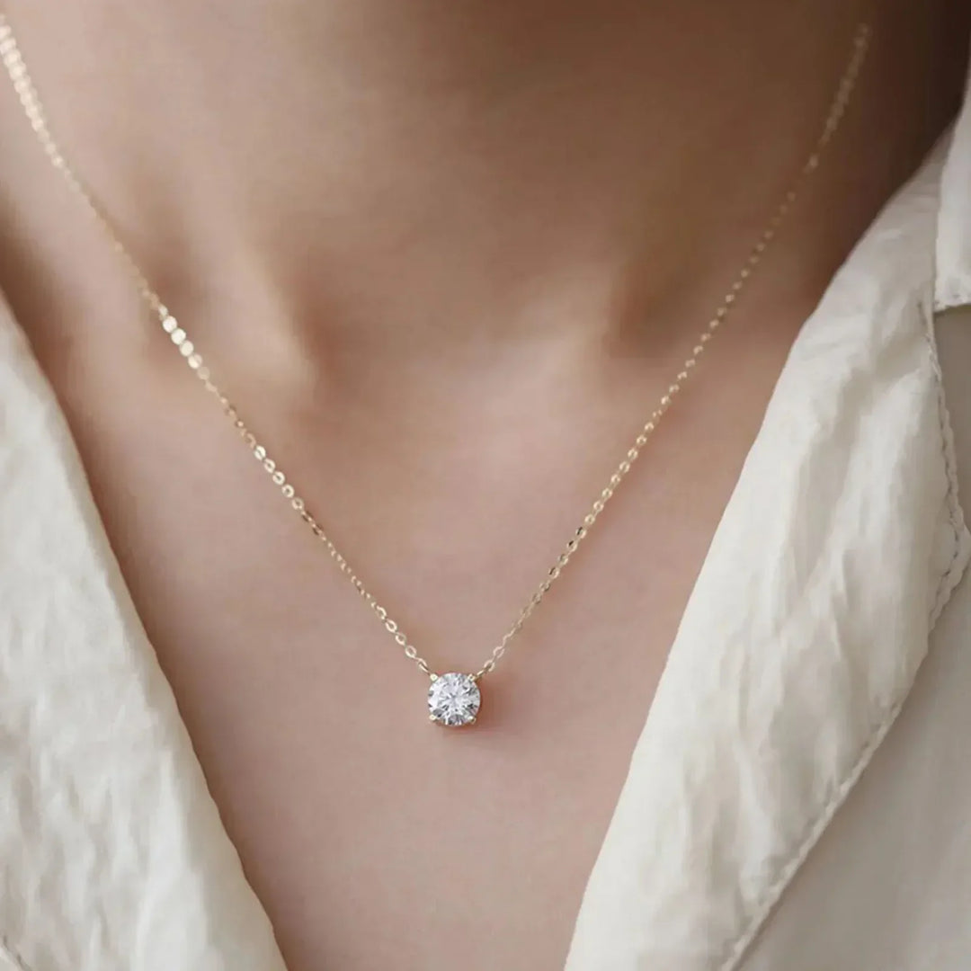 Gouden Vergulde Ketting met Zirconia