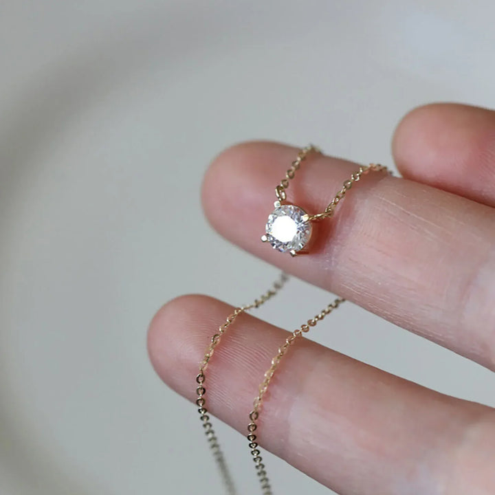 Gouden Vergulde Ketting met Zirconia
