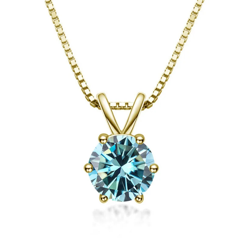 Elegante Solitaire Ketting met Moissanite