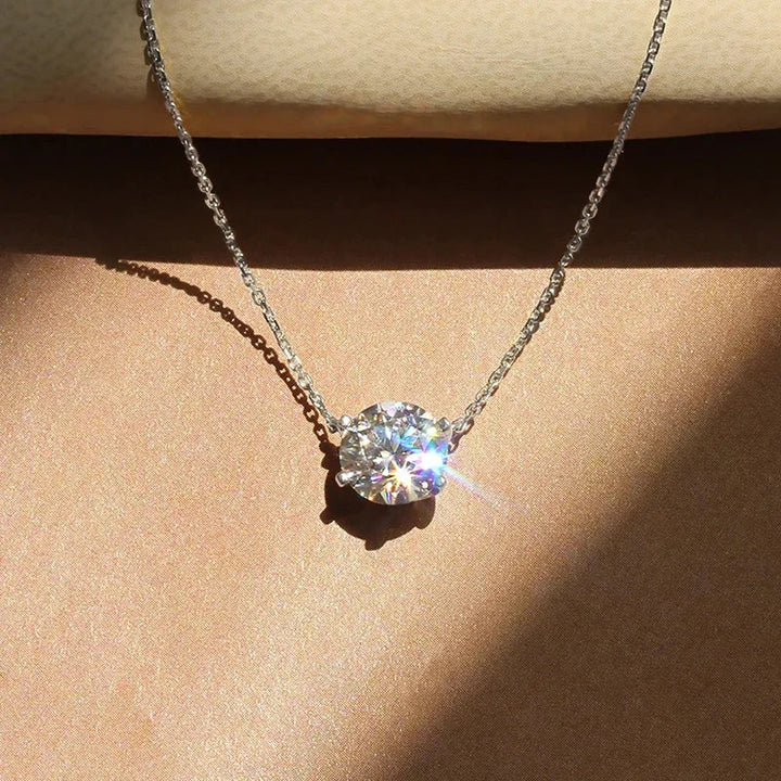 Elegante Solitair-halsketting met kristal