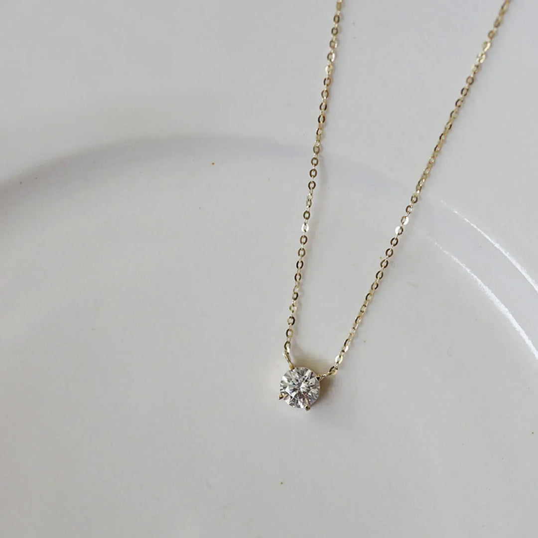 Gouden Vergulde Ketting met Zirconia
