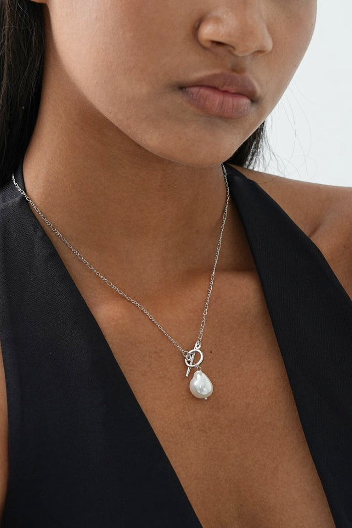 Elegante Halsketting met gouden parel