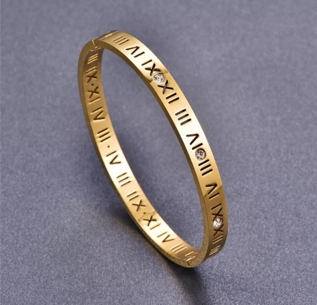 Romeinse Cijfer Titanium Armband