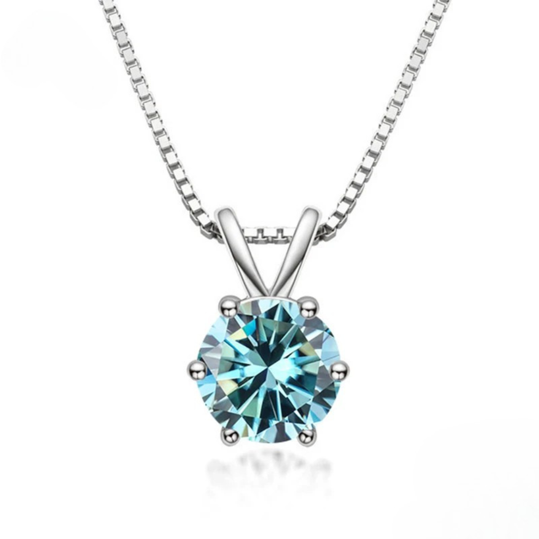 Elegante Solitaire Ketting met Moissanite