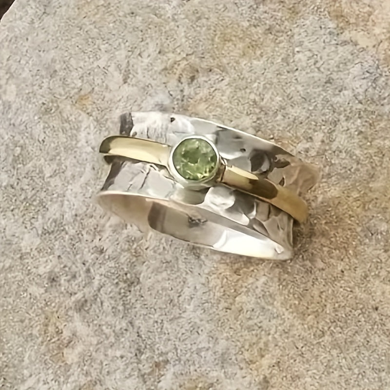 Elegante groene zirkonia ring