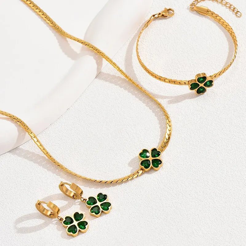 Set van Sieraden Klavertje Vier