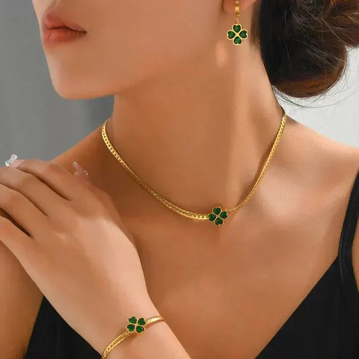 Set van Sieraden Klavertje Vier