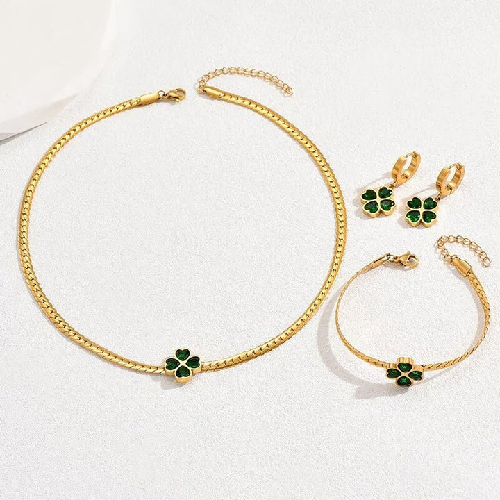 Set van Sieraden Klavertje Vier