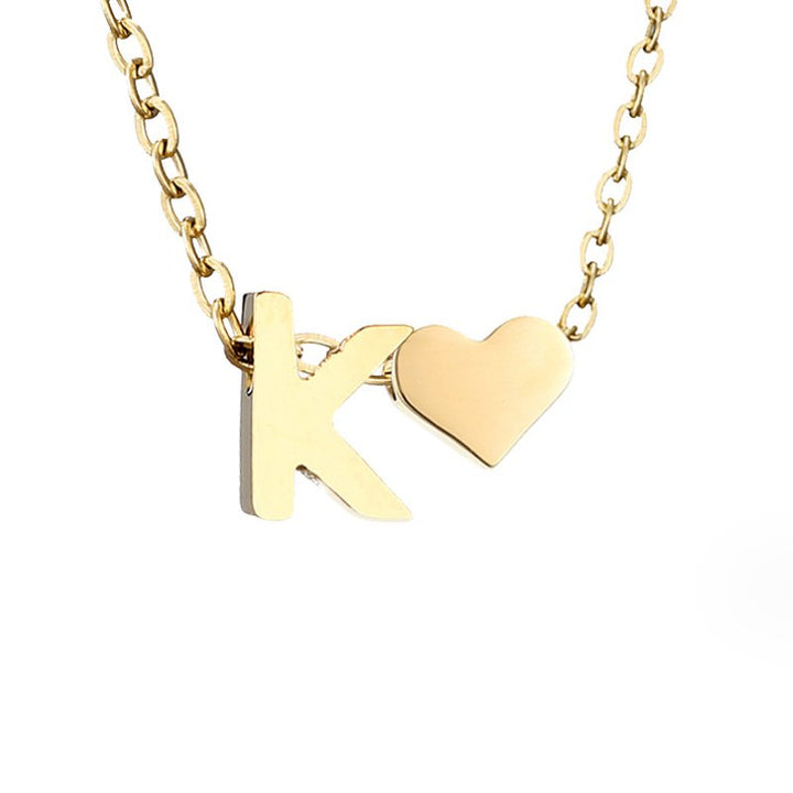 Tijdloze Initiële Ketting met Hart Hanger