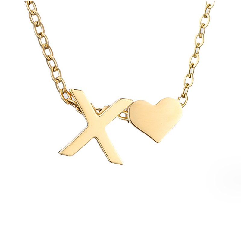 Tijdloze Initiële Ketting met Hart Hanger