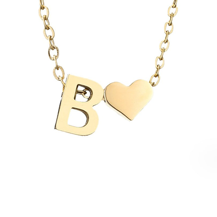 Tijdloze Initiële Ketting met Hart Hanger