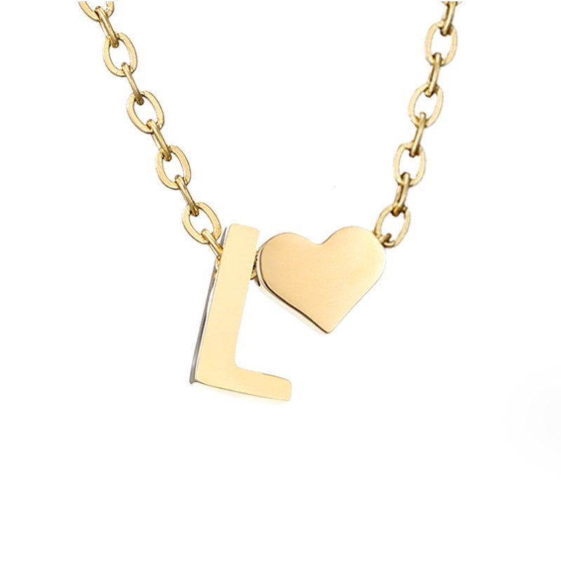 Tijdloze Initiële Ketting met Hart Hanger