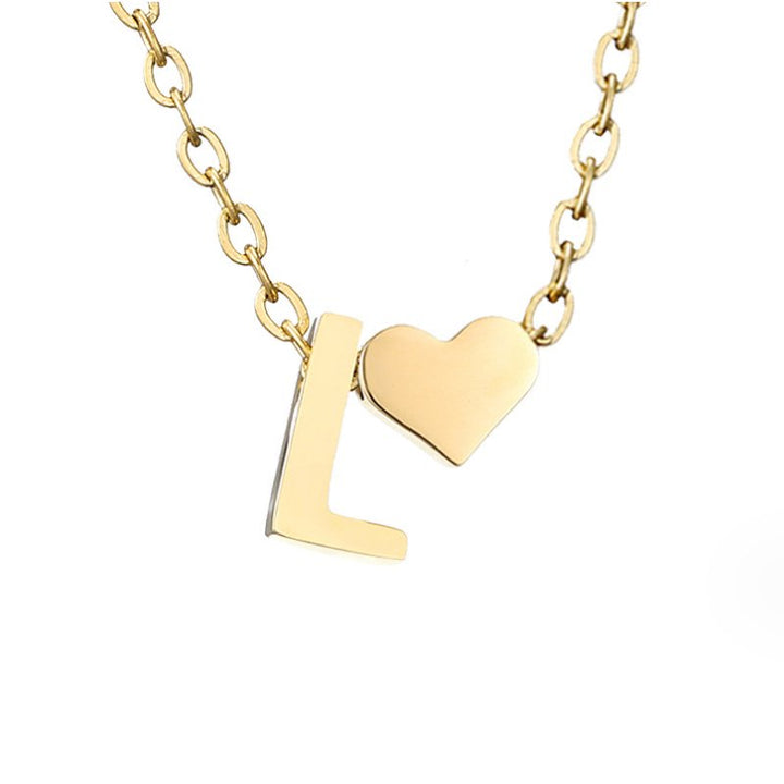 Tijdloze Initiële Ketting met Hart Hanger