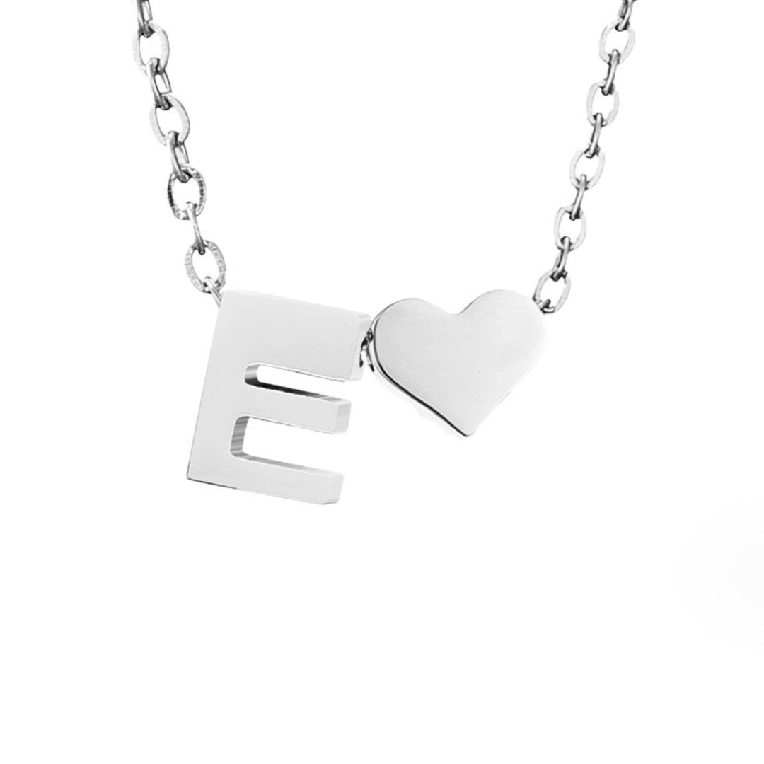 Tijdloze Initiële Ketting met Hart Hanger
