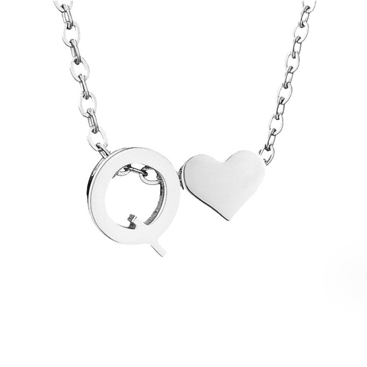 Tijdloze Initiële Ketting met Hart Hanger