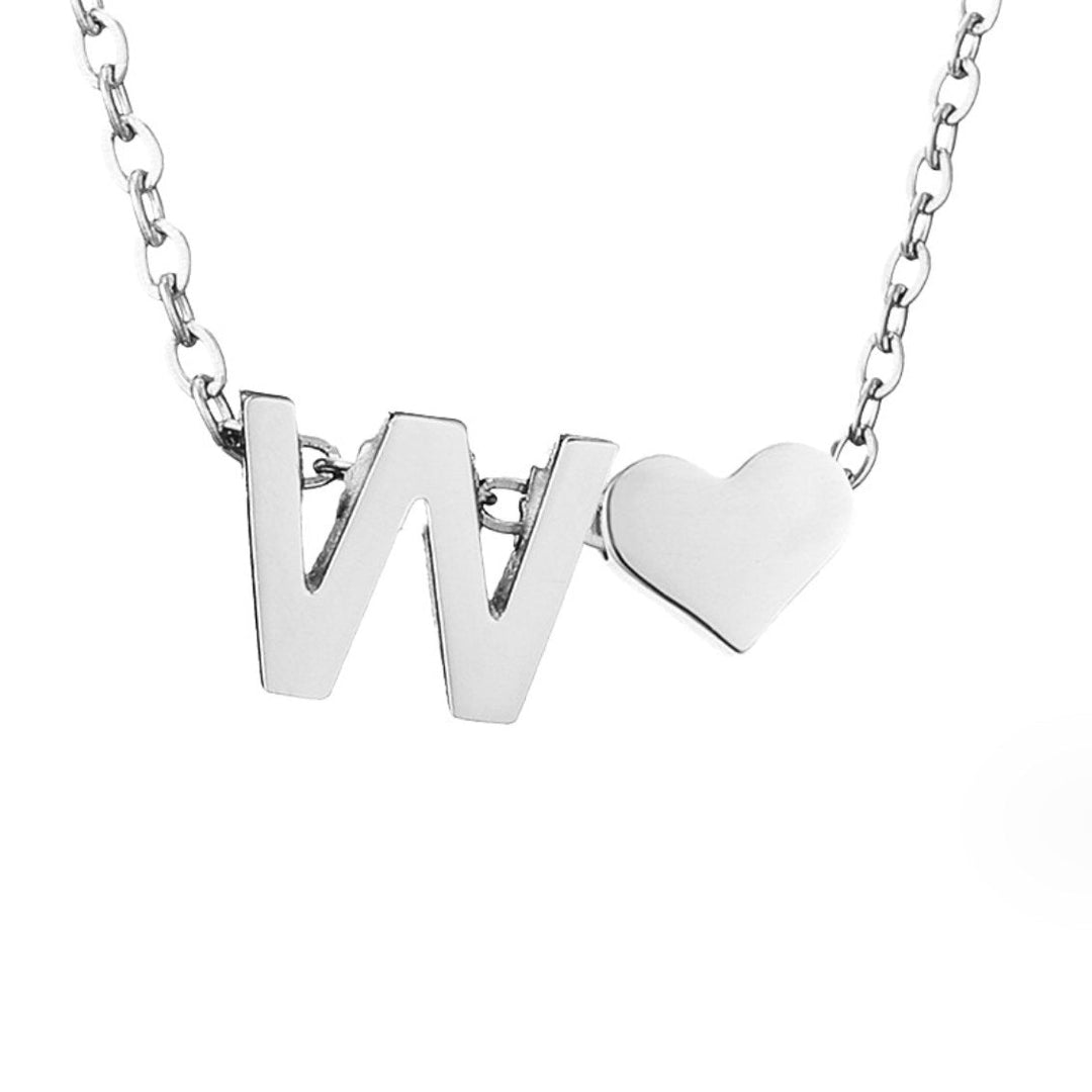 Tijdloze Initiële Ketting met Hart Hanger