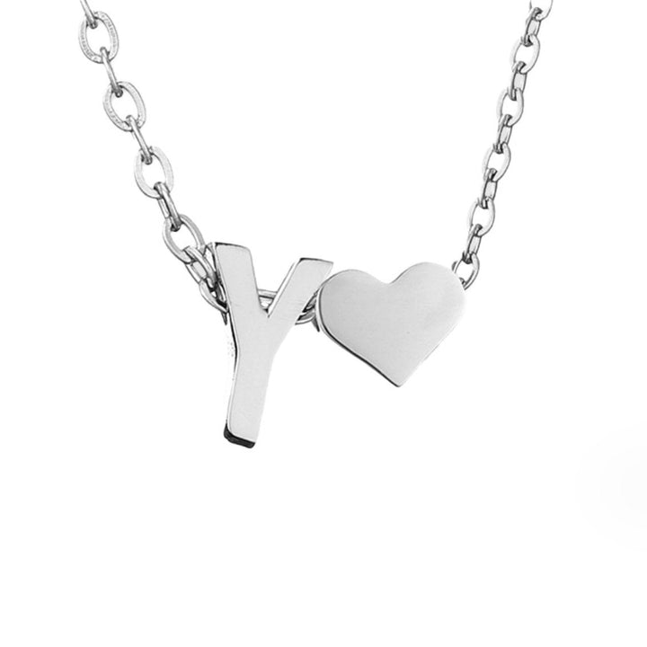 Tijdloze Initiële Ketting met Hart Hanger