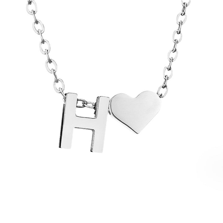 Tijdloze Initiële Ketting met Hart Hanger