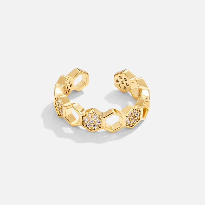 Bij - Gouden & Kristallen Ring