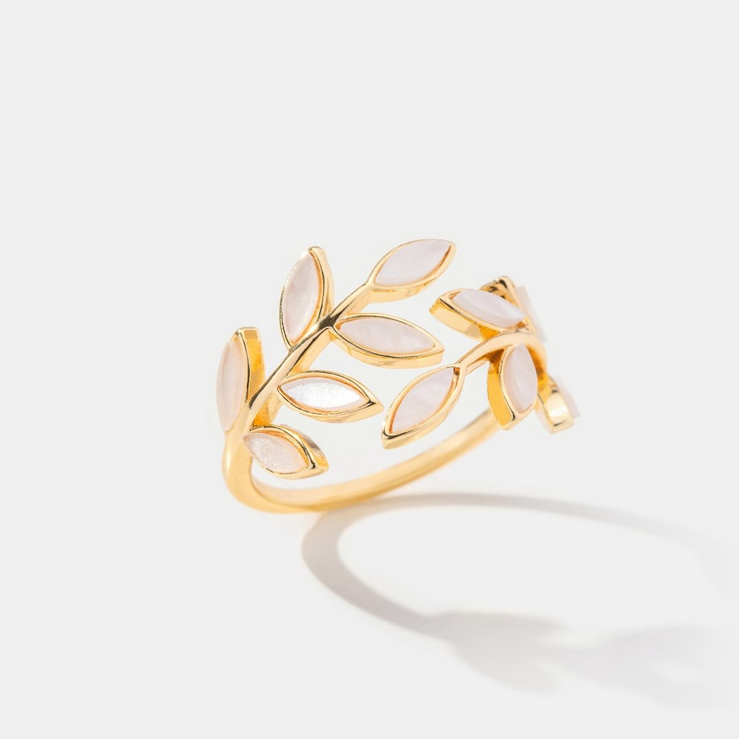Serene - Ring met bladgoud