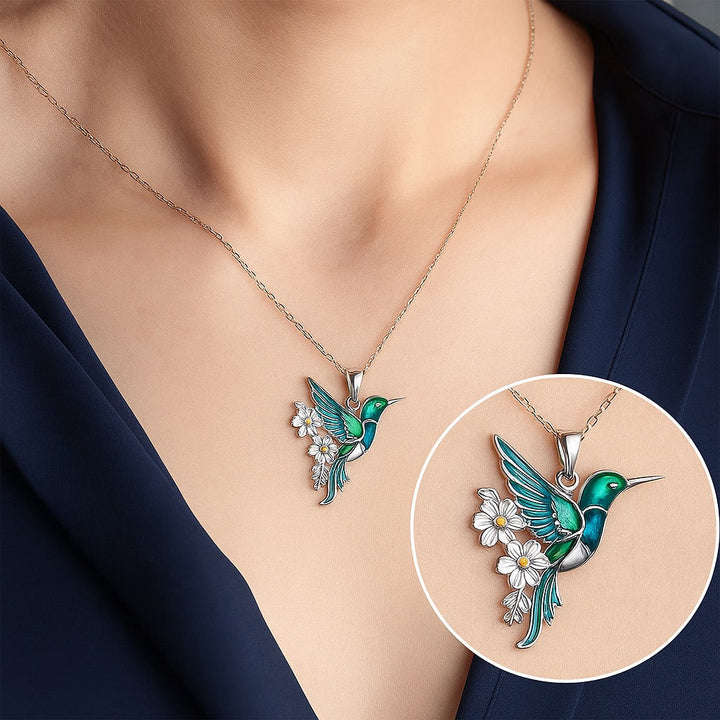 Mooie Turquoise Kolibrie Ketting met Bonus Oorbellen – Beperkte Tijd Aanbieding