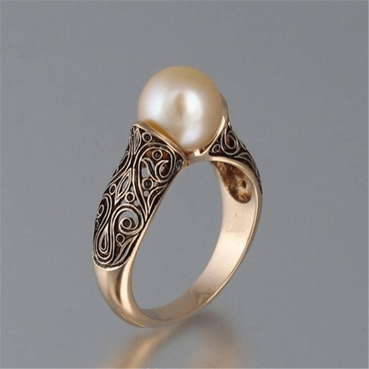 Gouden ring met vintage parel