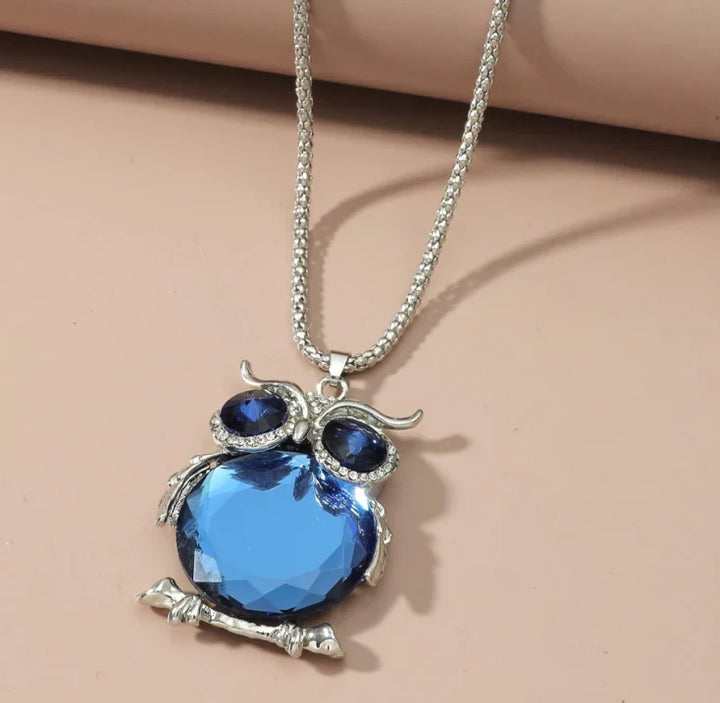 Maansteen uil ketting
