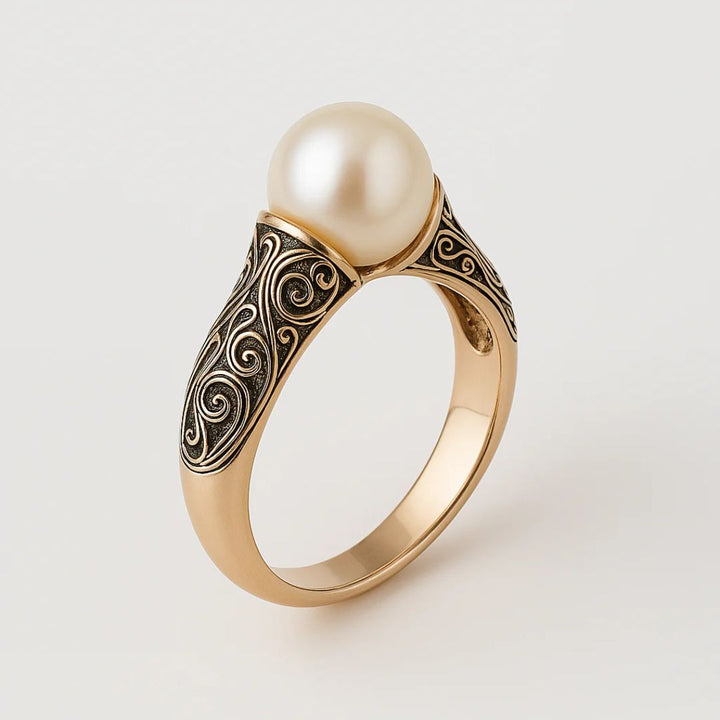 Gouden ring met vintage parel